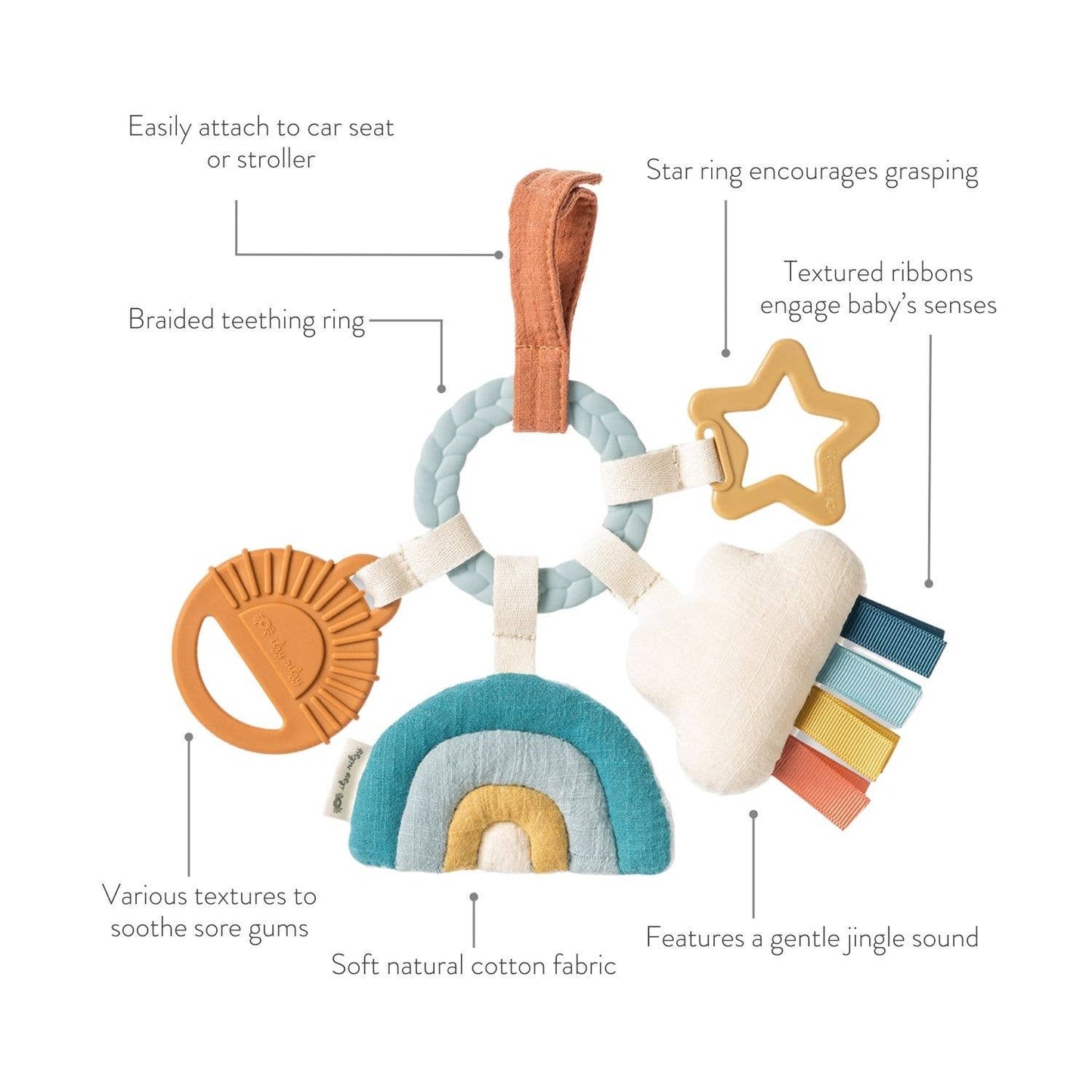 bitzy busy ring™ teething activity toy