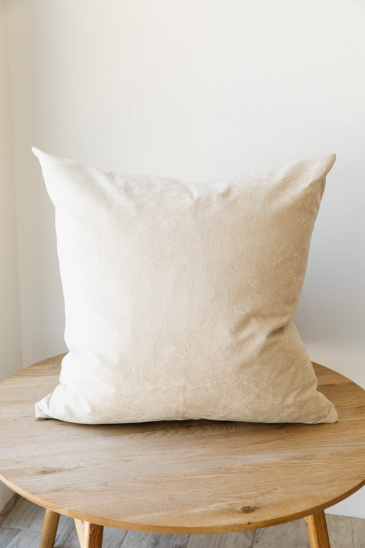 Crushed Velvet | French Pillow - Ivory Soul