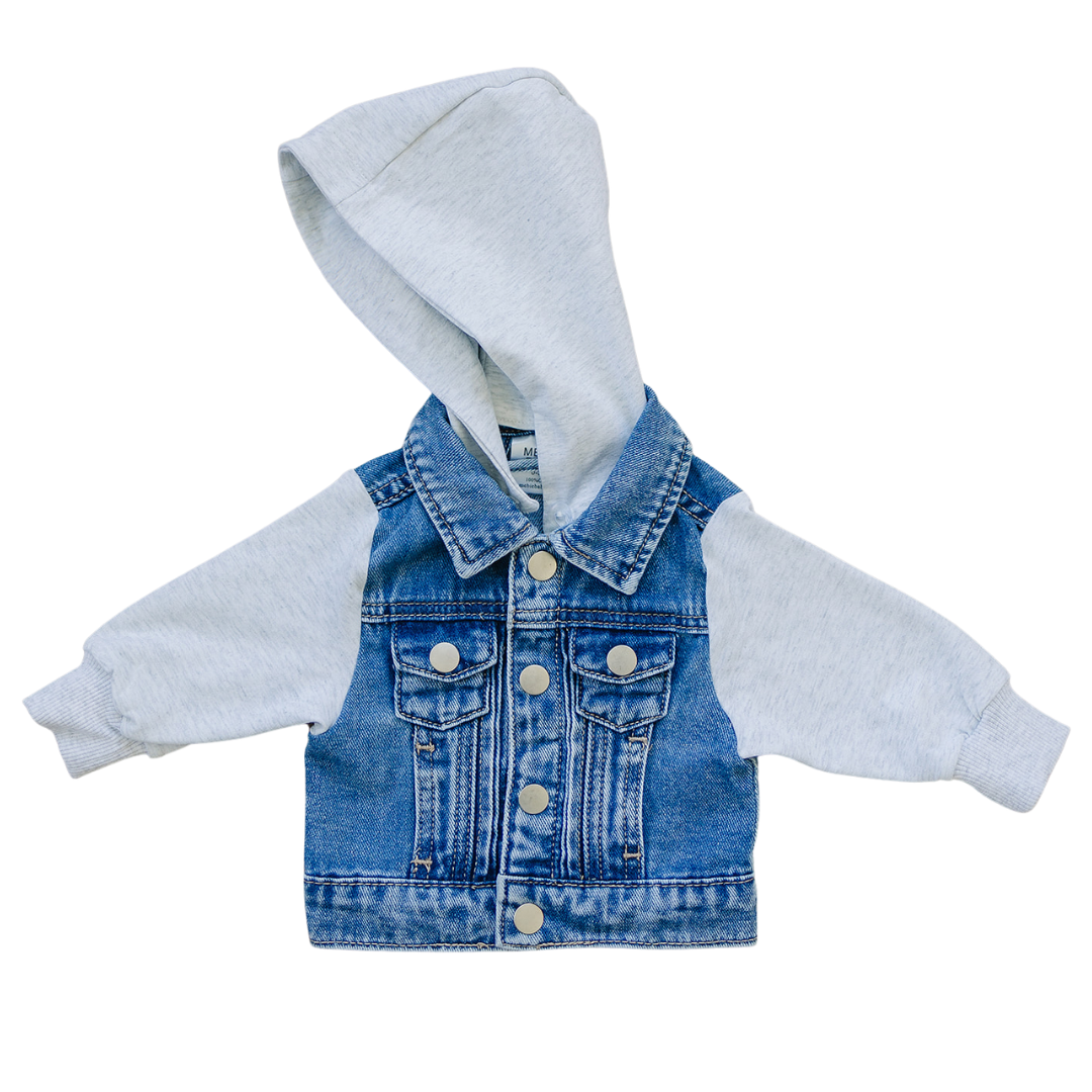 Mebie Baby Hooded Jean Jacket