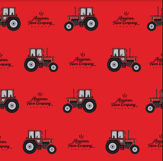 red tractor baby pajamas