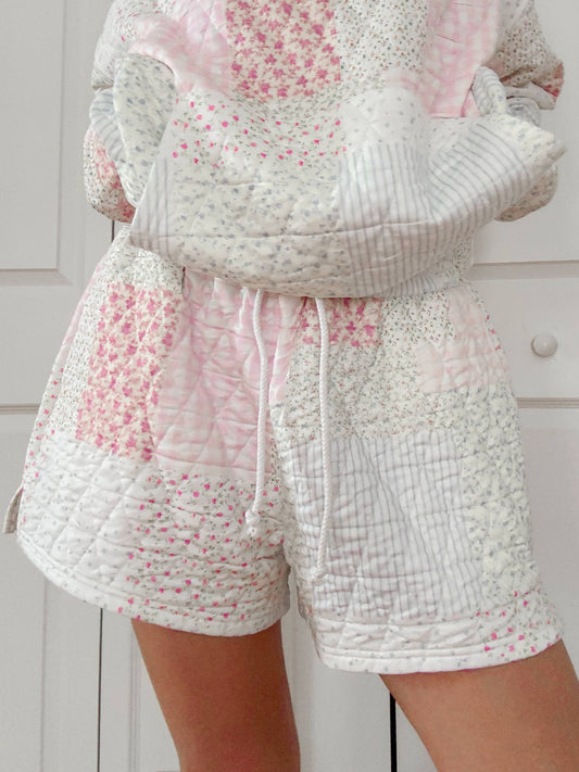 quilted pastel shorts