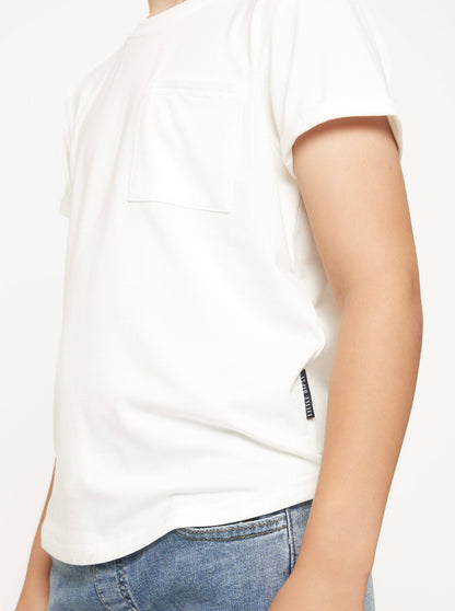 bamboo pocket tee - off white