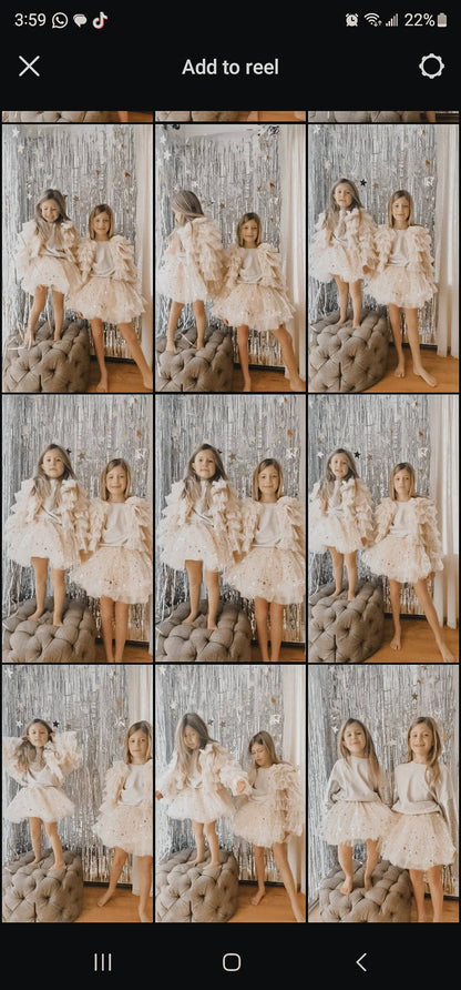 beige star ruffle jacket