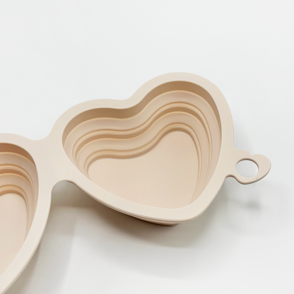 heart collapsible bowl - pink