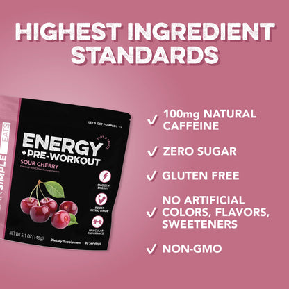 sour cherry energy + pre workout | 30 servings