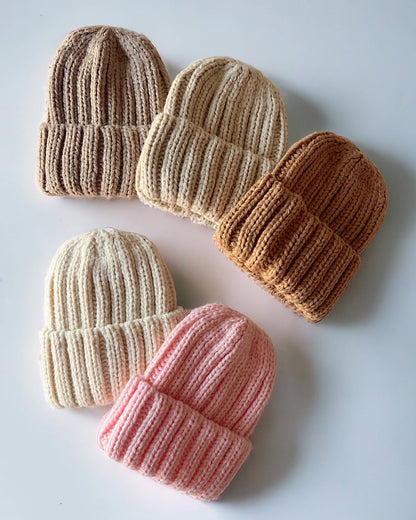 baby's first hat®, chunky knit bone