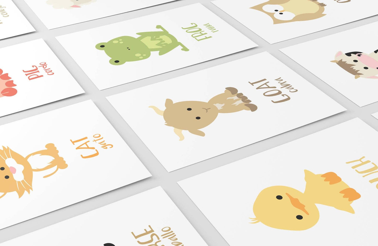 farm animal flashcards