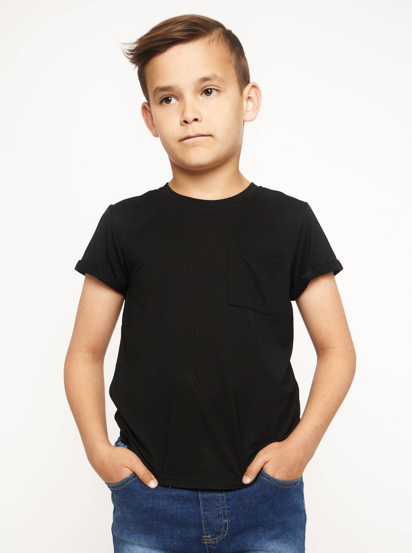 bamboo pocket tee - black