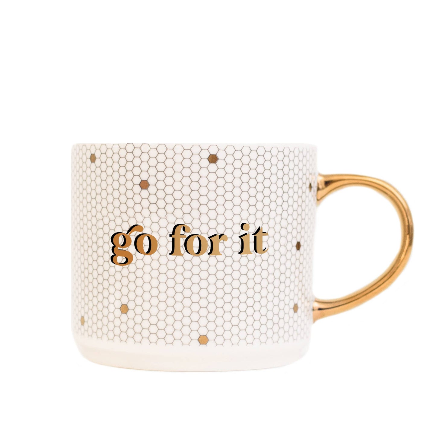 go for it gold tile coffee mug