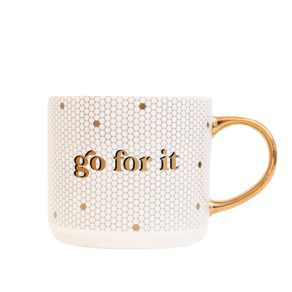 go for it gold tile coffee mug