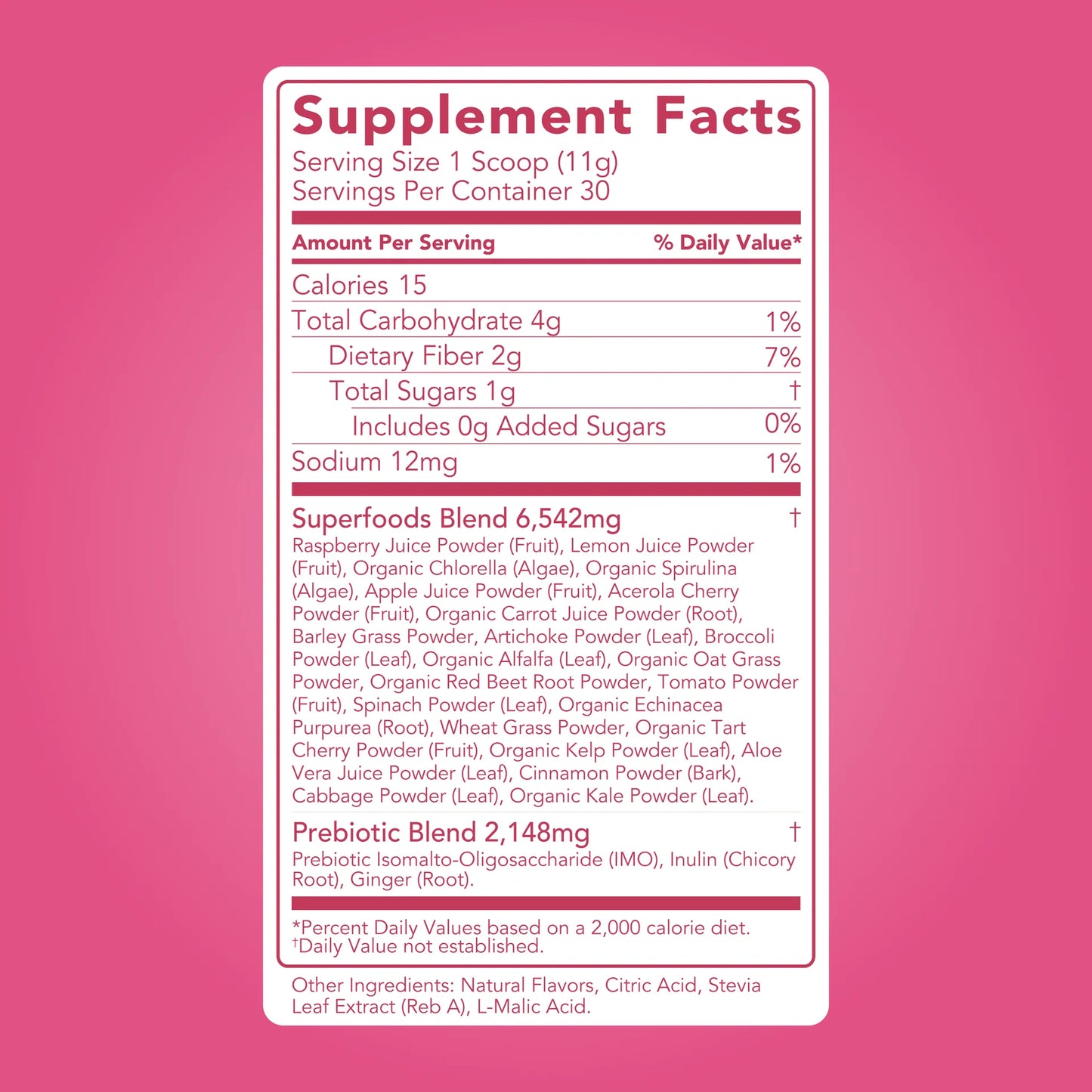 raspberry lemonade super greens mix | 30 servings