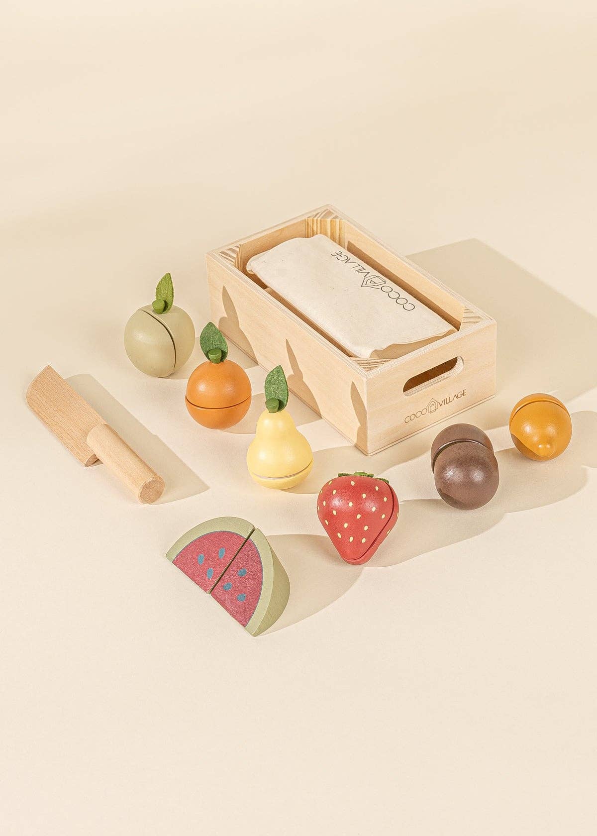 wooden fruits playset