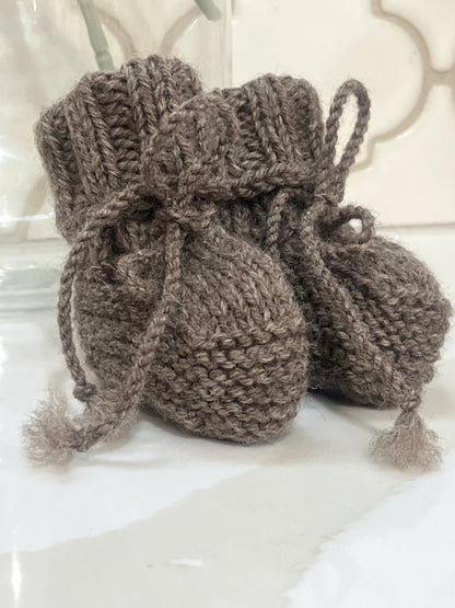 knit baby booties