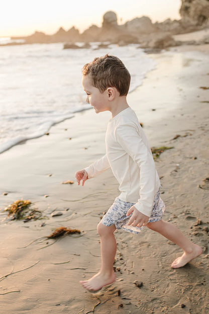 cream long sleeve rash guard