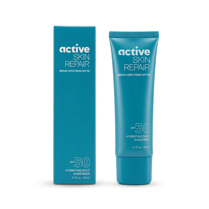 active skin repair, hydrating daily sunscreen