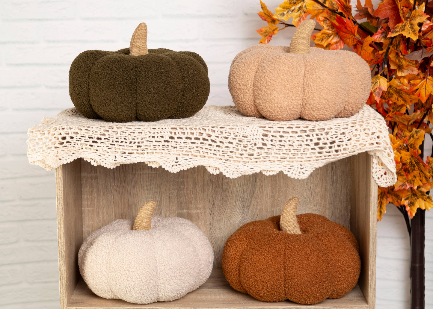 beige sherpa pumpkin