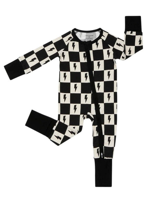 checks & bolts zip rompers