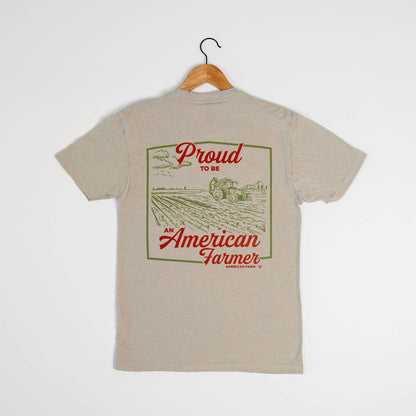 Western 'Proud American Farmer' Stone Graphic Tee