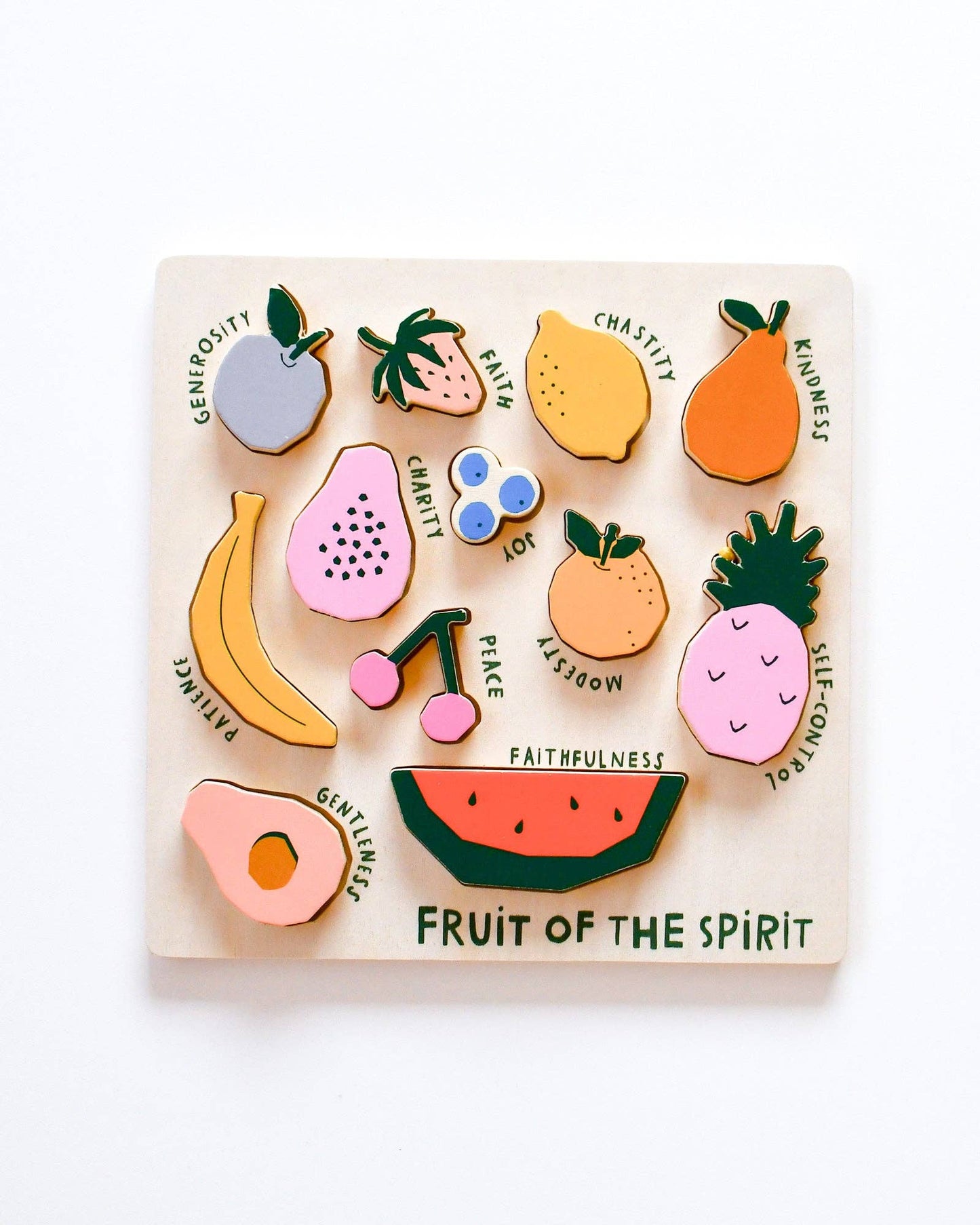 fruit of the spirit wooden puzzle