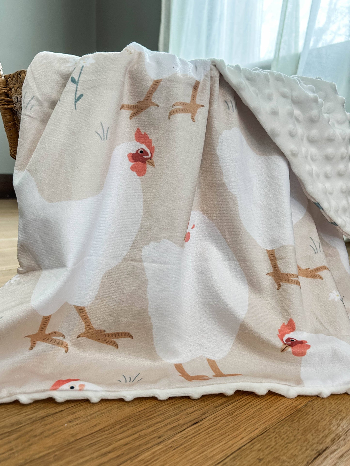 spring chicken minky blanket - Ivory Soul