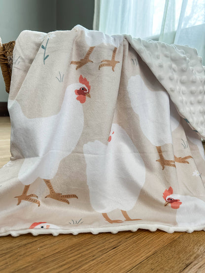 spring chicken minky blanket