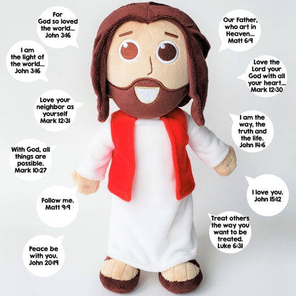 talking Jesus doll - plush toy speaks 10 bible verses