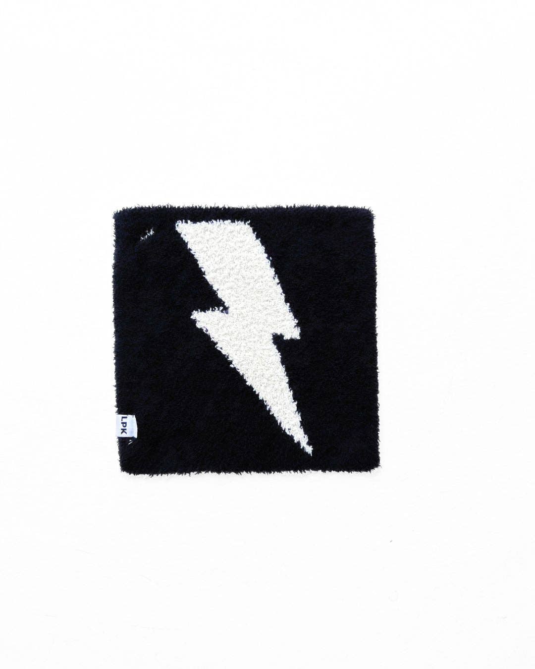 lightning bolt plush lovey | black - Ivory Soul