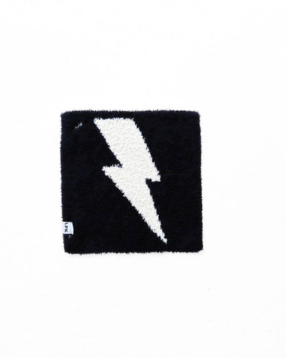 lightning bolt plush lovey | black