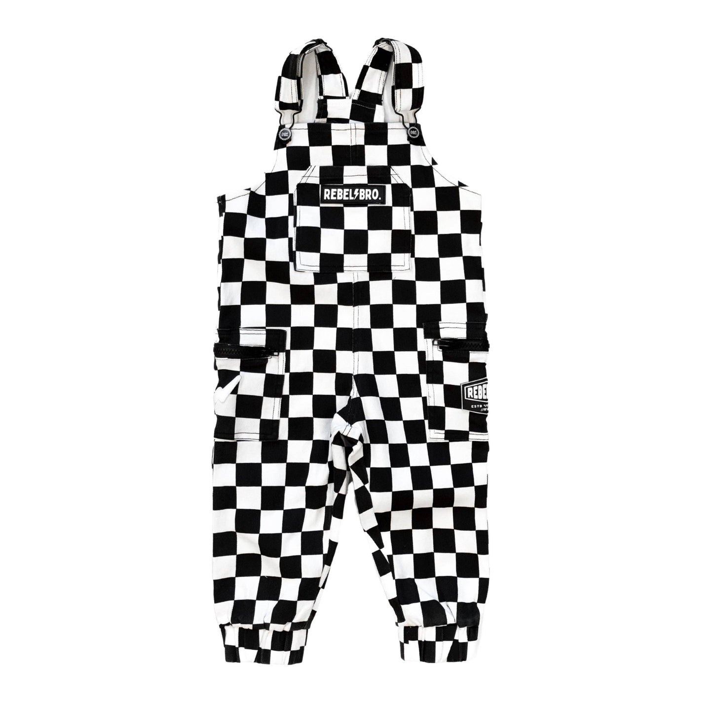 live fast checkered overalls in venice