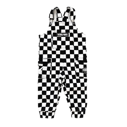 live fast checkered overalls in venice