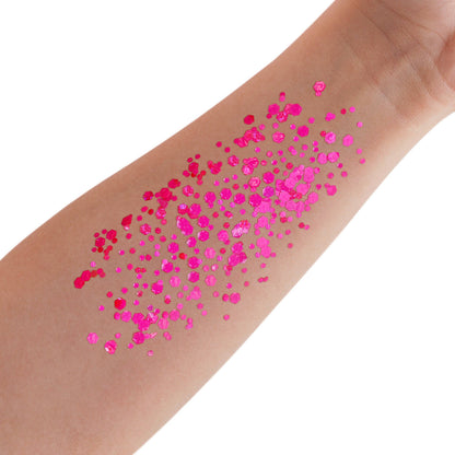 chunky confetti glitter gel - neon pink