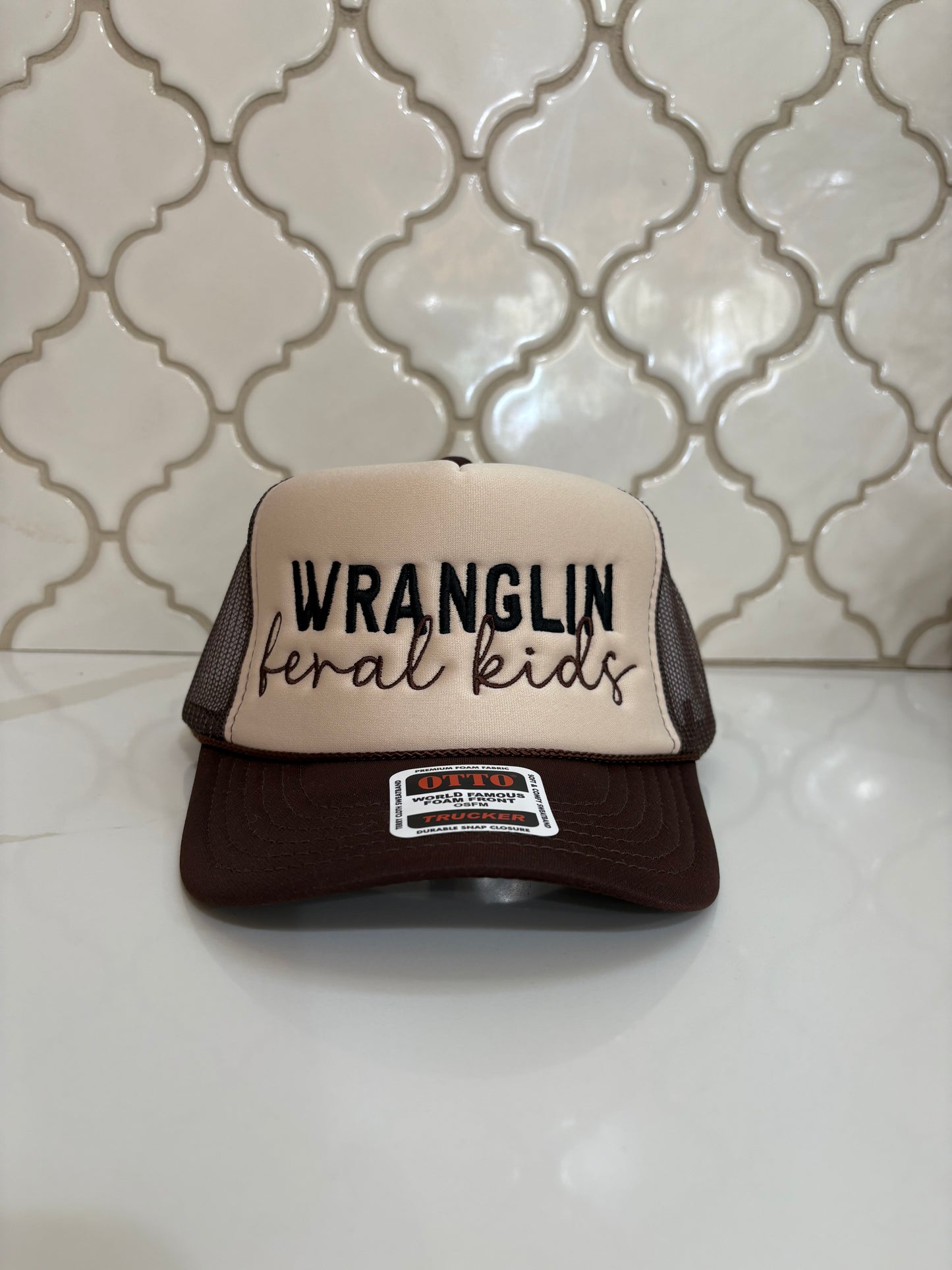 wranglin feral kids hats