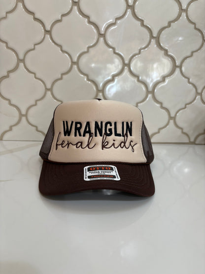 wranglin feral kids hats