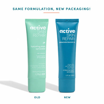 active skin repair, hydrating daily sunscreen