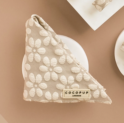 luxe bandana - mocha flower