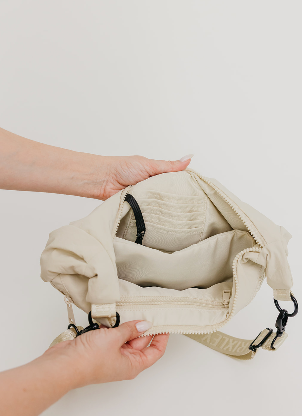 ivory crescent bag