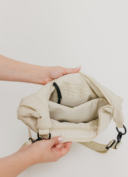 ivory crescent bag