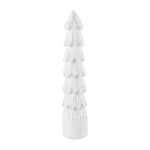 carved tree sitters -white