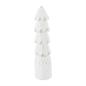 carved tree sitters -white