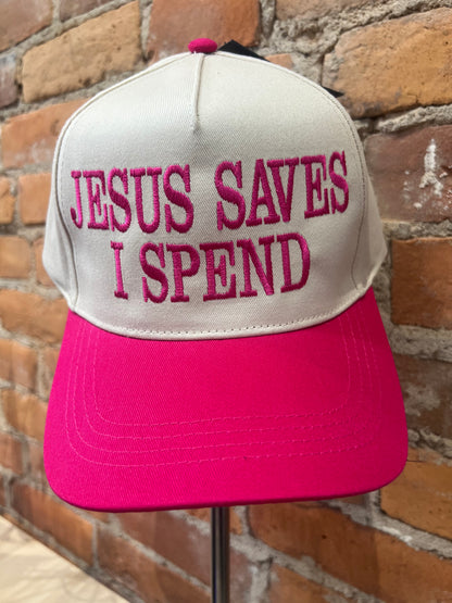 jesus saves, i spend hats
