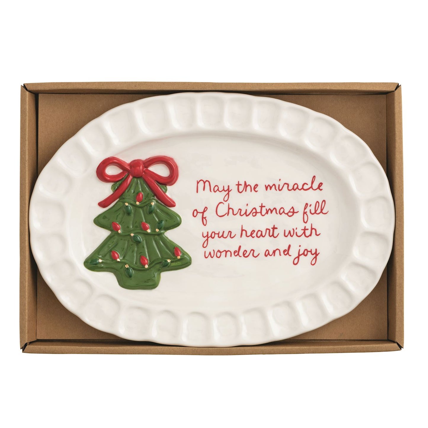 tree whimsical christmas sentiment plate