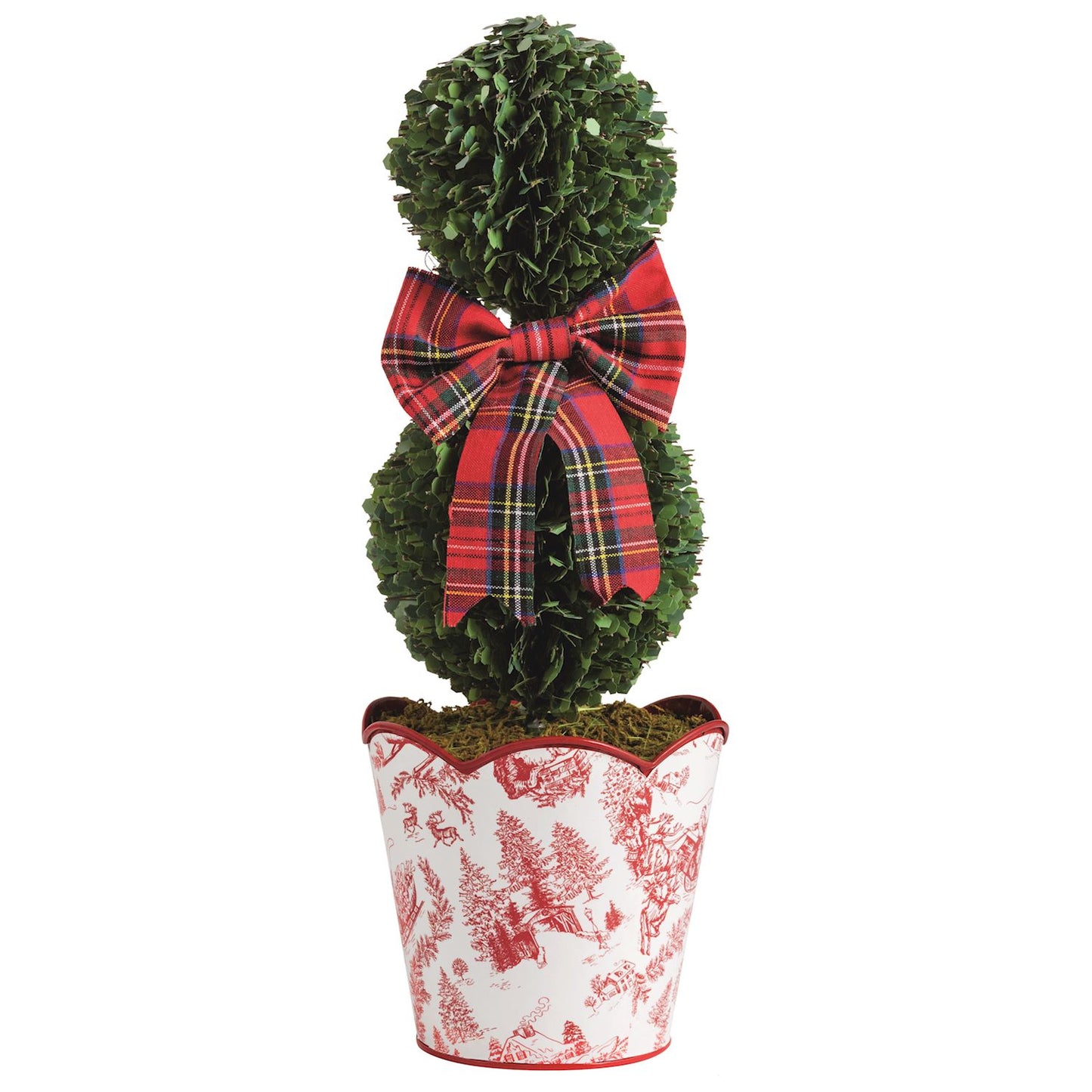 toile boxwood topiaries, small