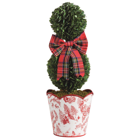 toile boxwood topiaries, small