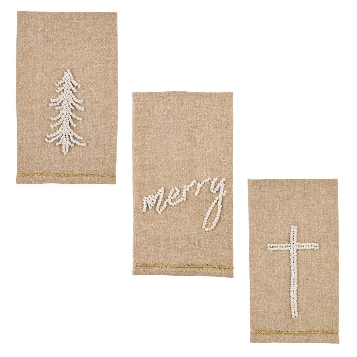 holiday knot towels