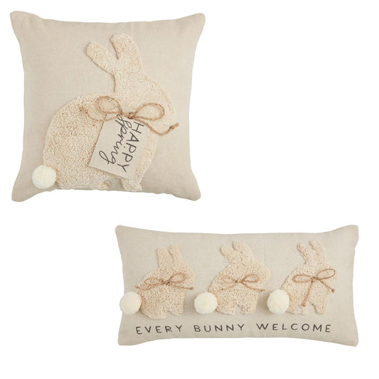 bunny tufted pillows