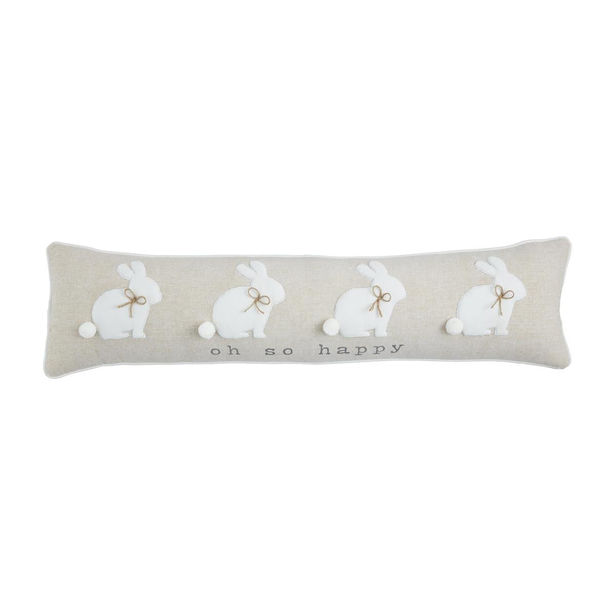 bunny long appliqué pillow - Ivory Soul