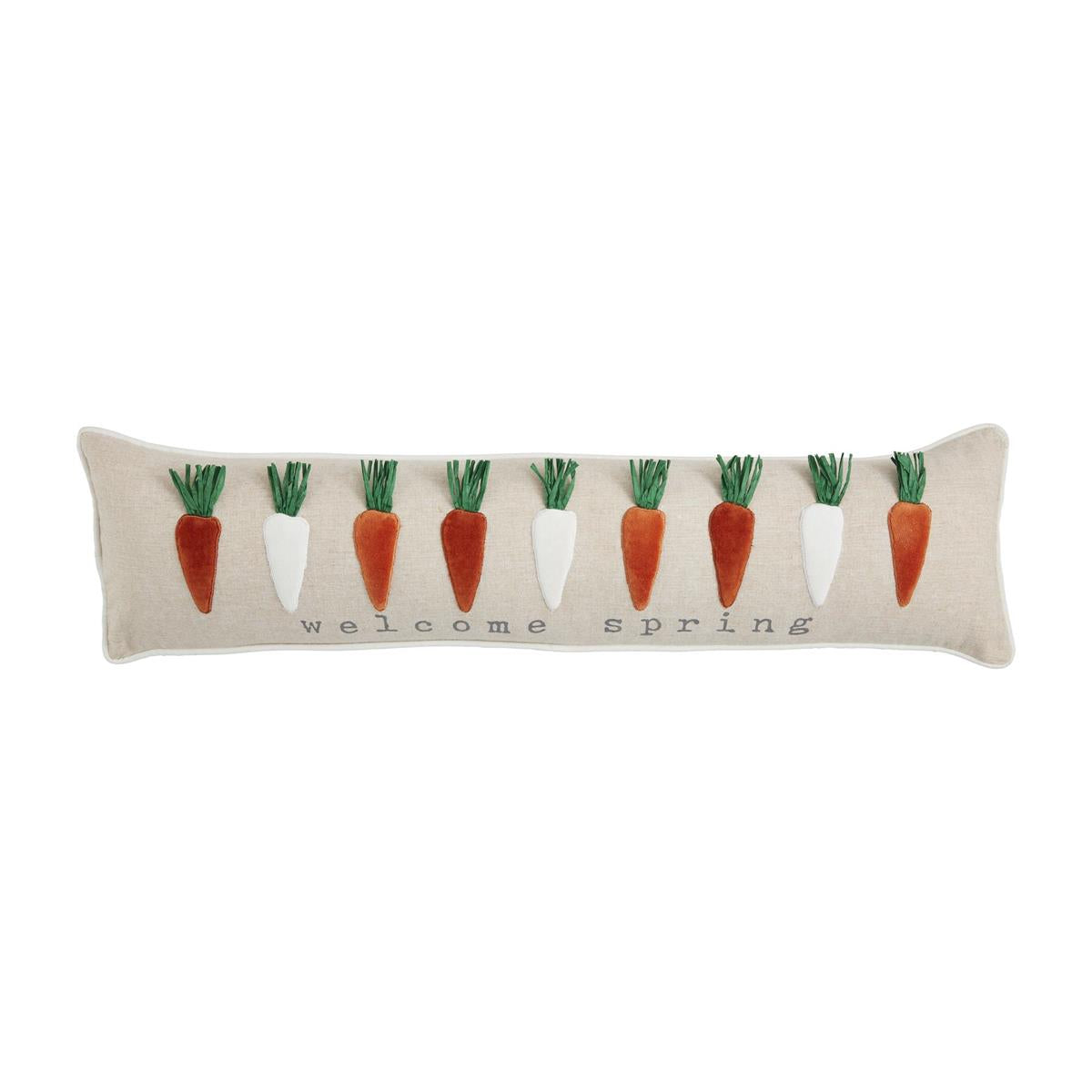 carrot long appliqué pillow - Ivory Soul