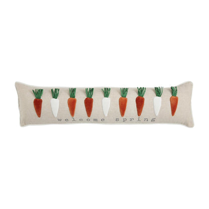 carrot long appliqué pillow - Ivory Soul