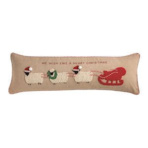farm christmas long sheep pillow