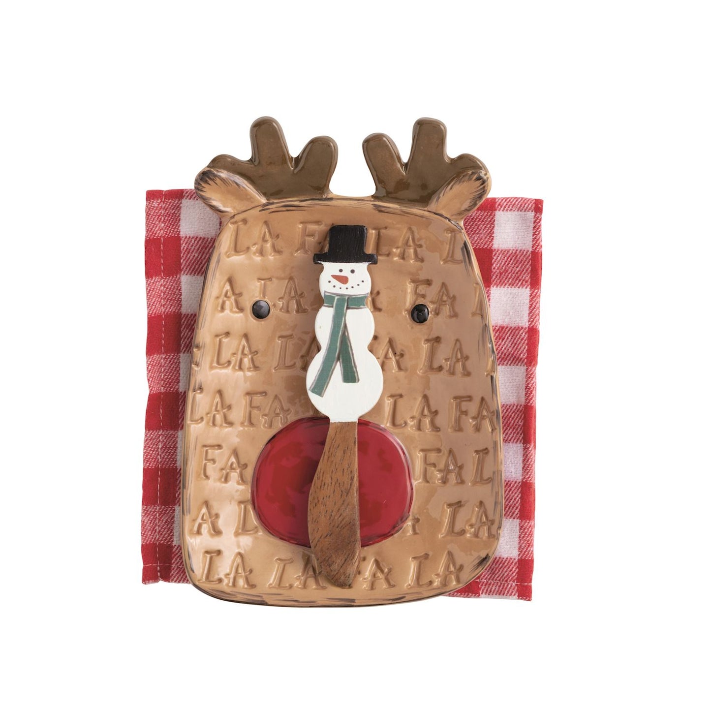 reindeer tray + towel set